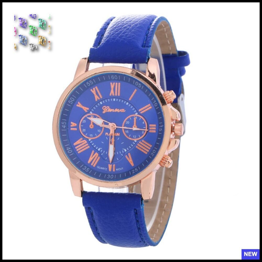 Analog Quartz Wristwatch PU Leather Band Minimal Chic Everyday Wear